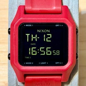 Nixon The Staple "Keep It Together" Red Wave Coin Toss Surf Men's Digital Watch
